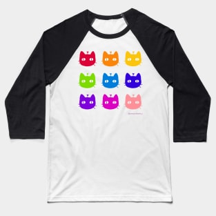 9 colorful Kitty by Sunnie Meowtlu Baseball T-Shirt